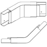 Legrand - Wiremold WSSR-1017FOE45 Data-Fense Secure Raceway Bend Radius 45° Inside Elbow